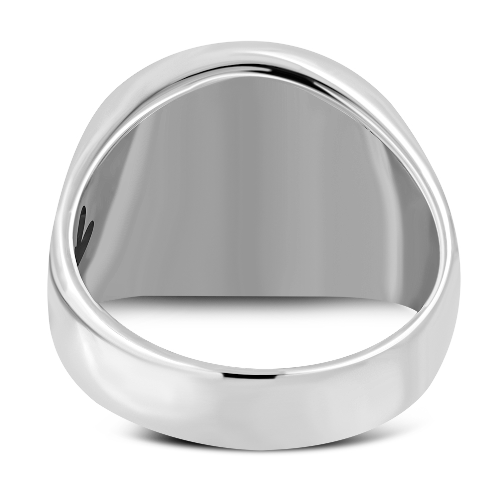 Stone Rings: Black Onyx Men's Sterling Silver Ring, r34