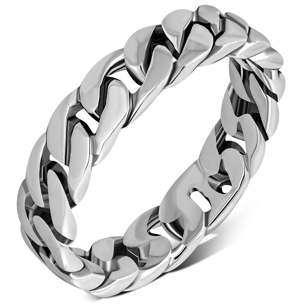 A105 Men Black Chain Ring (Sizes 17,18,19,20) – Shop Trendys