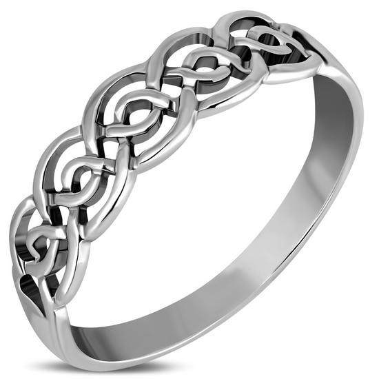 Celtic Plain Rings: Plain Sterling Silver Celtic Knot Ring, rp664