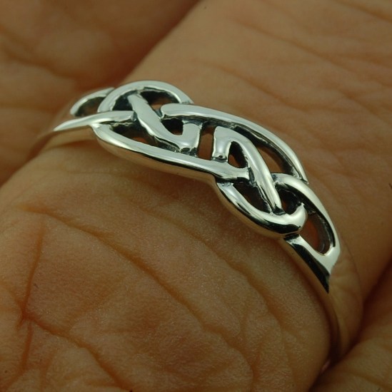 plain rings irish celtic knot sterling silver ring rp683