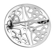  Round Solid Silver Celtic Knot Brooch - br6