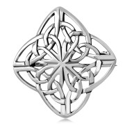  Rhombus Sterling Silver Celtic Knot Brooch - br8