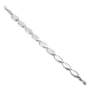 Abalone Oval links Sterling Silver Bracelet