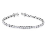 White CZ Sterling Silver Tennis Bracelet