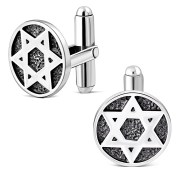 Silver Star of David Cufflinks, CF012