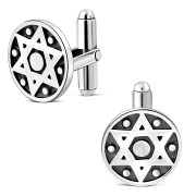 Sterling Silver Star of David Cufflinks, cf13