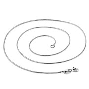 0.93mm-Wide 50cm-Long | Sterling Silver Snake Link Chain