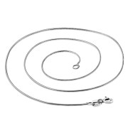 0.8mm-Wide 60cm-Long | Sterling Silver Snake Link Chain
