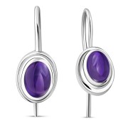 Amethyst Genuine Stone Earrings, e130