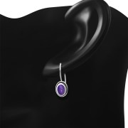 Amethyst Genuine Stone Earrings, e130