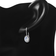 Rainbow Moonstone Earrings, e130