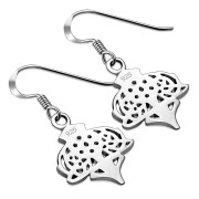 Amethyst CZ Scottish Thistle Earrings - e296