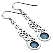 Opal Celtic Long Earrings - e297