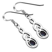 Synthetic Opal Celtic Knot Earrings - e299