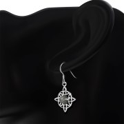 Labradorite Celtic Knot Silver Earrings - e303