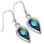  Abalone Shell Drop Sterling Silver Earrings, e319