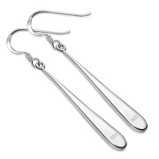 Turquoise Long Drop Sterling Silver Earrings, e320