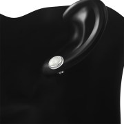 Mother of Pearl Oval Earrings - e368