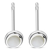 Mother of Pearl Oval Earrings - e368