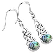 Abalone Celtic Knot Earrings - e379