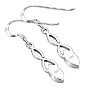 Turquoise Celtic Knot Sterling Silver Earrings - e385