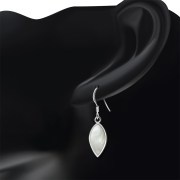 Mother of Pearl Silver Earrings, e386h