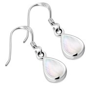 Mother of Pearl Drop Silver Earrings, e404