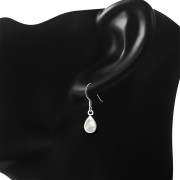 Mother of Pearl Drop Silver Earrings, e404