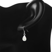 Mother of Pearl Drop Silver Earrings, e405