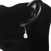 Mother of Pearl Drop Silver Earrings, e405