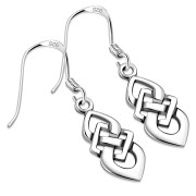 Solid Silver Celtic Knot Earrings, ep107