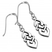 Solid Silver Celtic Knot Earrings, ep107