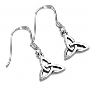 Celtic Knot Tiny Trinity Silver Earrings, ep117