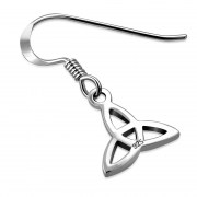 Celtic Knot Tiny Trinity Silver Earrings, ep117