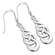 Plain Celtic Knot Solid Silver Earrings, ep122