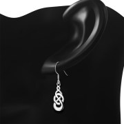 Plain Celtic Knot Solid Silver Earrings, ep122