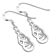 Plain Celtic Knot Solid Silver Earrings, ep122