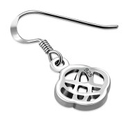 Tiny Plain Celtic Knot Solid Silver Earrings, ep144