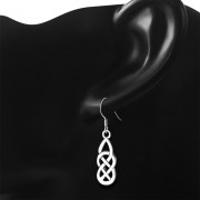 Small Celtic Knot Silver Earrings, ep145