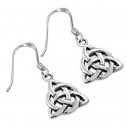 Small Solid Sterling Silver Celtic Earrings, ep147
