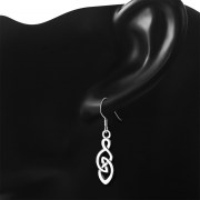 Celtic Knot Plain Silver Earrings, ep149