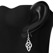 Tiny Silver Celtic Knot Earrings, ep153