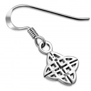 Tiny Celtic Knot Solid Sterling Silver Earrings, ep154