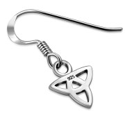 Tiny Celtic Trinity Knot Silver Earrings, ep155