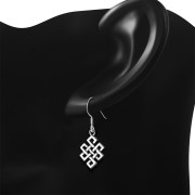 Plain Celtic Knot Silver Earrings, ep156 