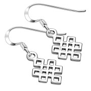 Plain Celtic Knot Silver Earrings, ep156 