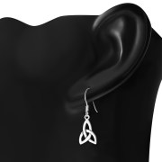  Celtic Trinity Knot Dangle Silver Earrings, ep163