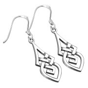 Sterling Silver Celtic style Trinity earrings, ep172