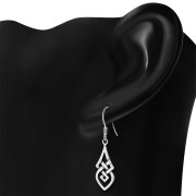 Sterling Silver Celtic style Trinity earrings, ep172