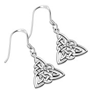 Plain Celtic Knot Trinity Silver Earrings, ep184